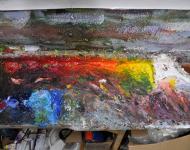 29积攒了多年的调色板他的厚度体现了画师的厚度