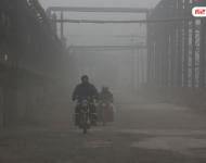 邯郸涉县天津铁厂道路上尘土飞扬。